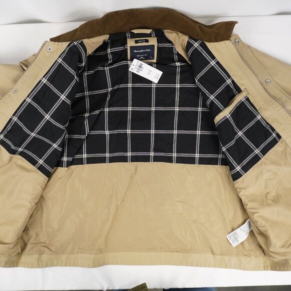 Abercrombie & Fitch Lightweight Barn Jacket in Light Brown Size XXL NWT - Picture 3 of 9